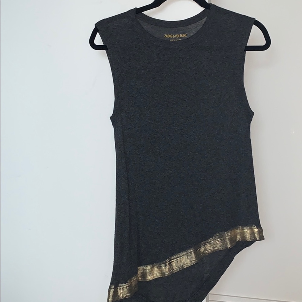 Zadig & Voltaire Asymmetrical Tank Top